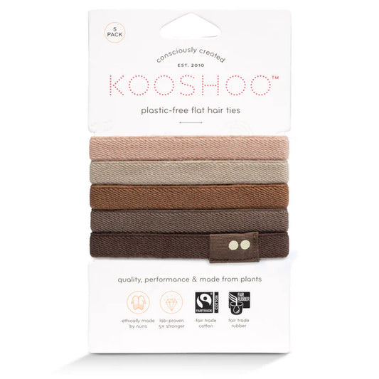 KOOSHOO Flat Hair Ties Earth Tints