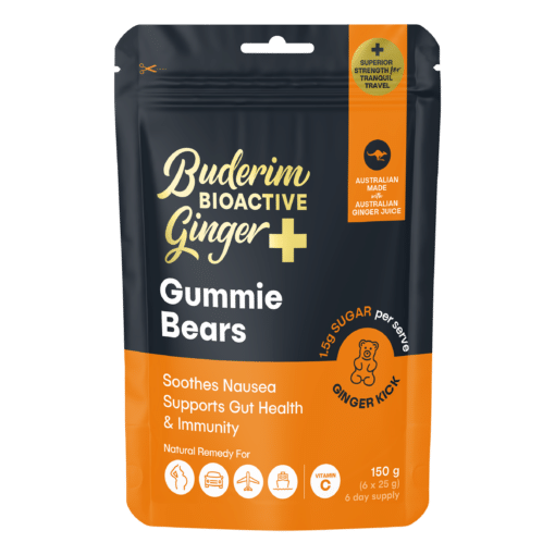 Buderim Ginger - Gummie Bears With A Kick 150g puch